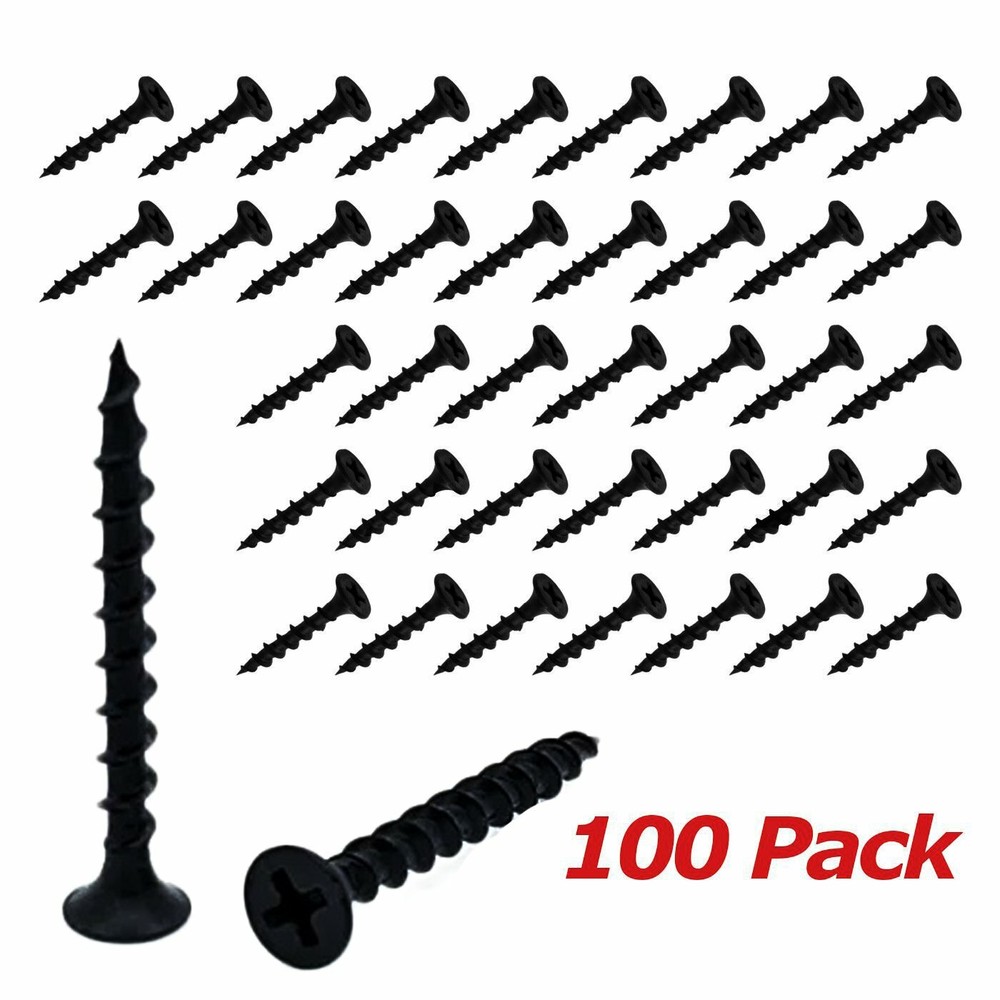 Black Philips Bugle-Head Coarse Thread Sharp Point Drywall Screw 1-1/2" (100/pk)