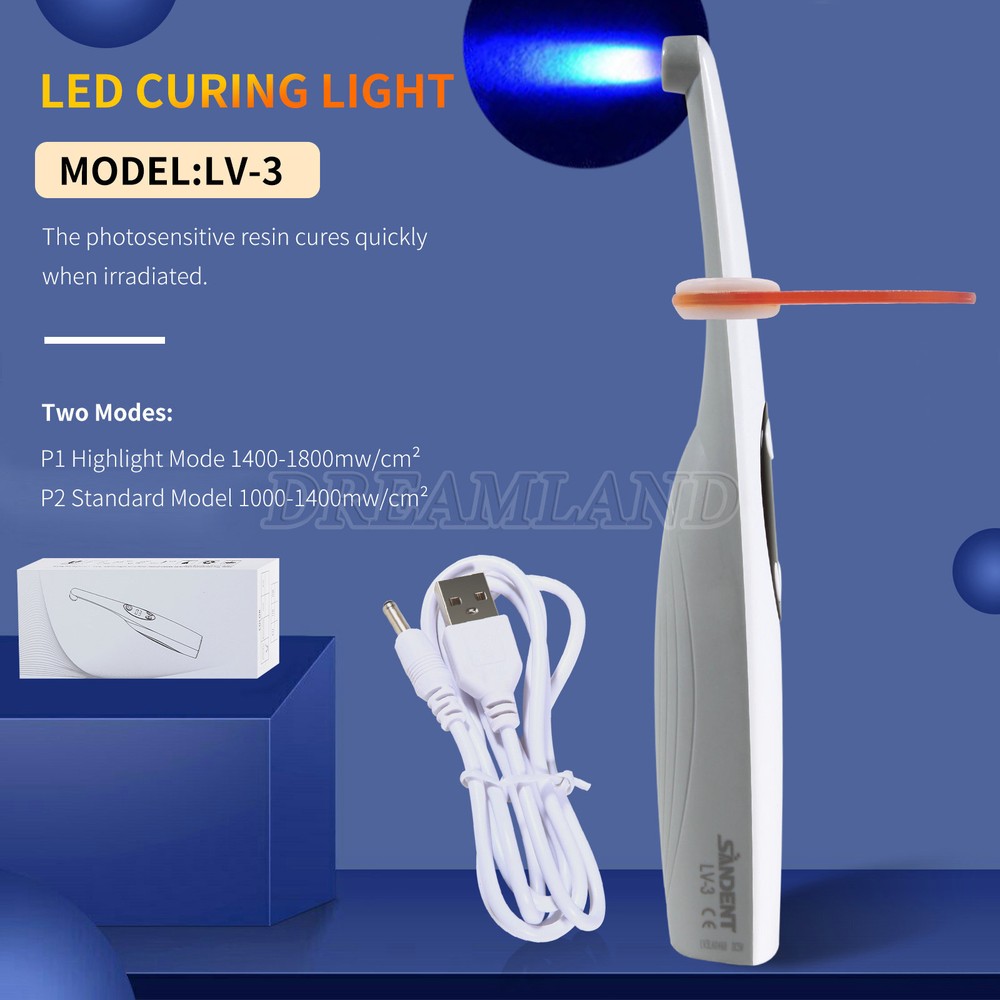 Dental Wireless Cordless iLed 3 Second LED Curing Light 3S Lamp US plug