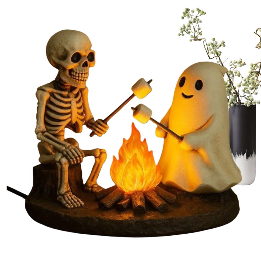 Halloween Ghost Campfire Flashing Night Light, Ghost Campfire Flickering Flame