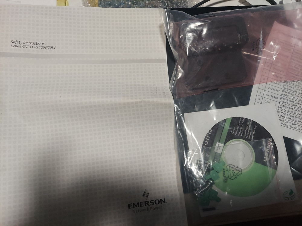 Liebert/Vertive/Emerson GXT3 rack mount ears and accessories