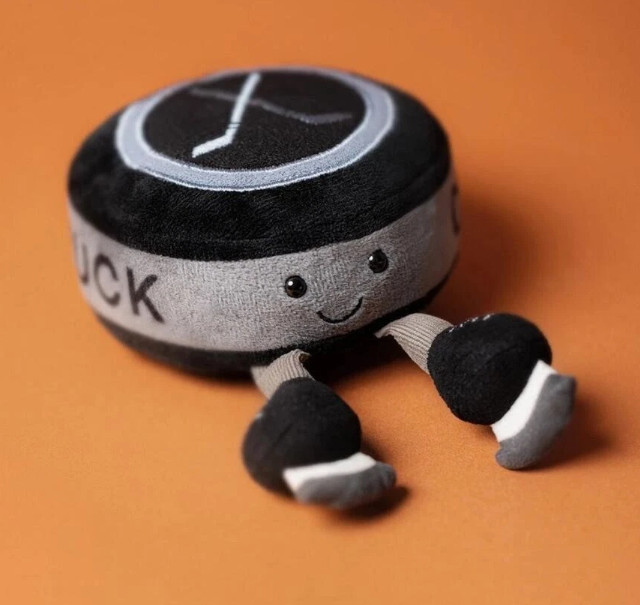 New Jellycat Amuseables Sports Ice Hockey Puck Soft Plush Stuffed Toy Gift 3 in