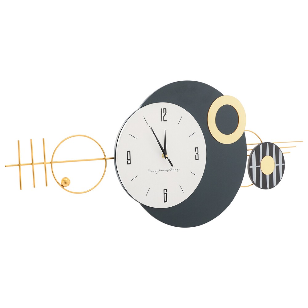 Wall Clock, Modern Decorative Art Clock, Battery Powered Metal Wall Decor Clock