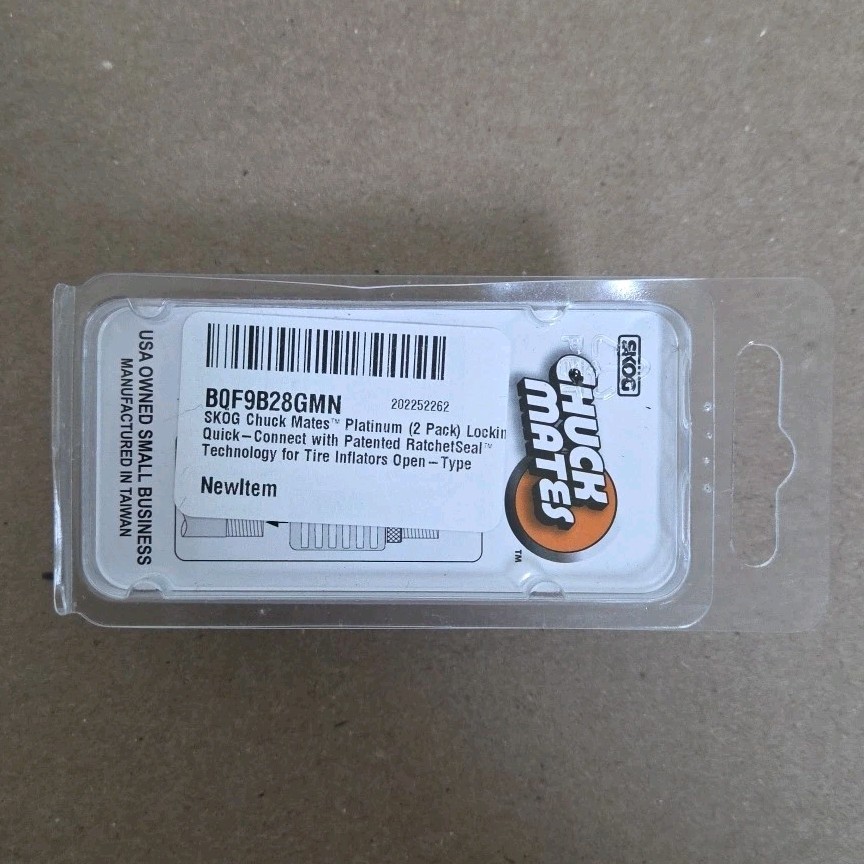 2 Pack - Chuck Mates™ Platinum Quick-Connect Tire Inflators with RatchetSeal™