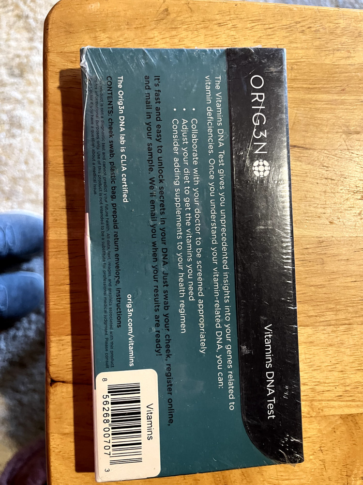 ORIG3N Vitamins DNA Test Collection Kit (O4)