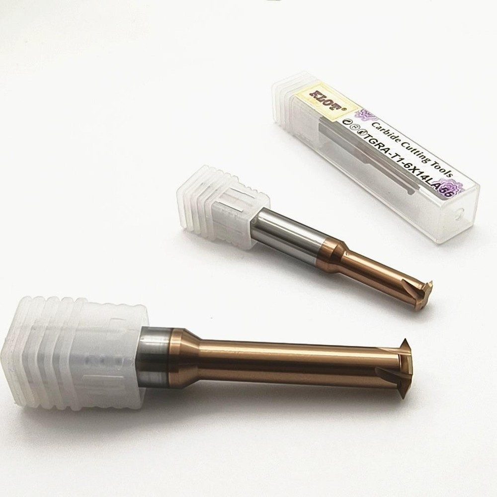 KLOT AlTiN Coated Solid Carbide Single Tooth 55° Pipe/Whitworth Thread Milling