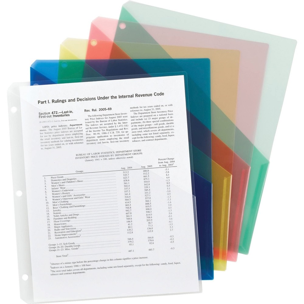 Poly Slash File Jacket Letter Size 5 Pack