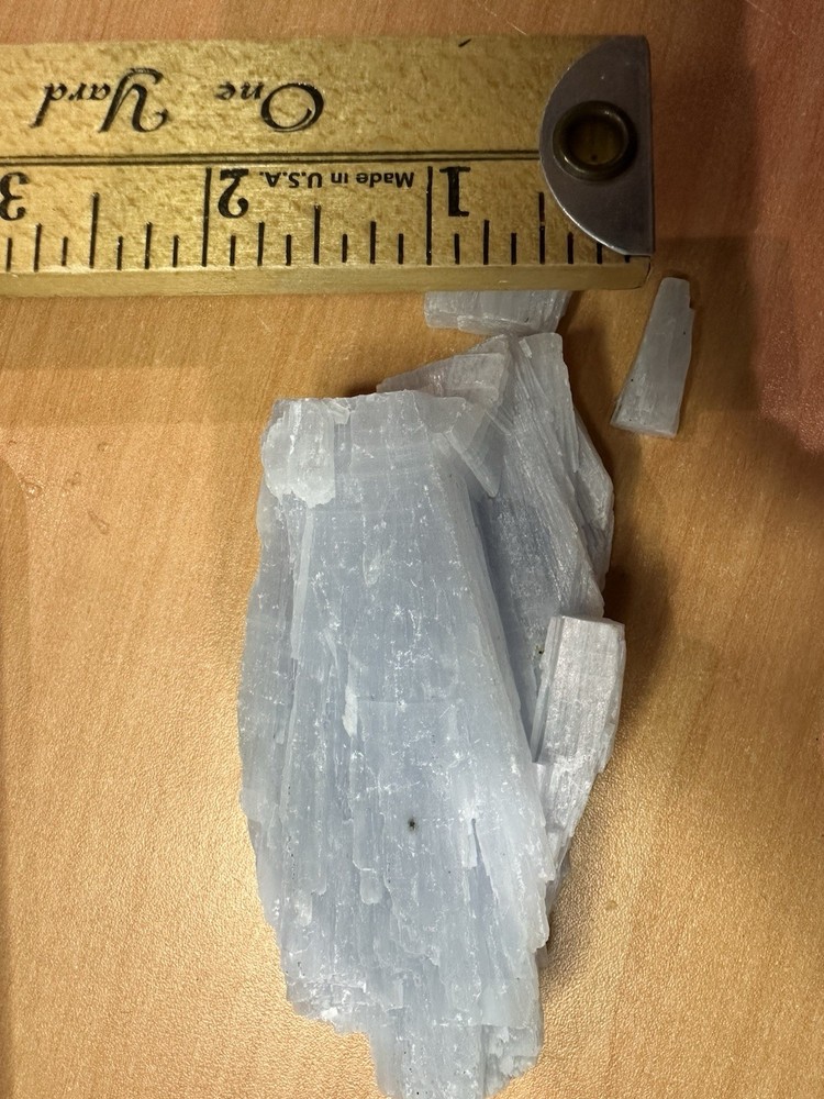 Anhydrite. Light Blue Gray Color.