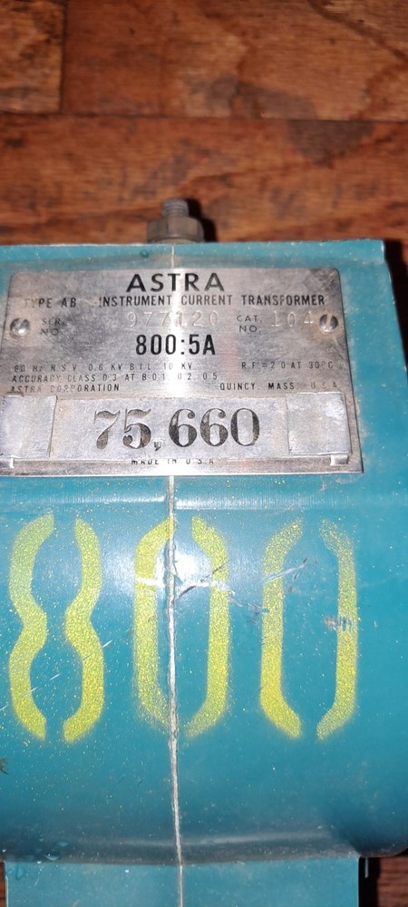 Astra Type AB Current Transformer 800:5A