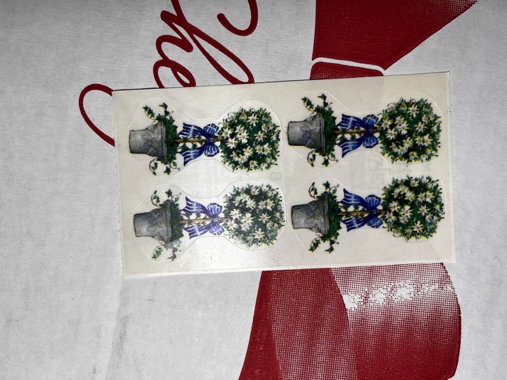 Vintage Frances Meyer DAISY TOPIARIES STICKERS, unused 10 Sheets