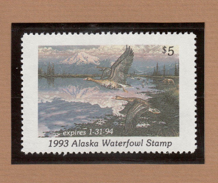 AK9 - Alaska State Duck Stamp. MNH. OG.