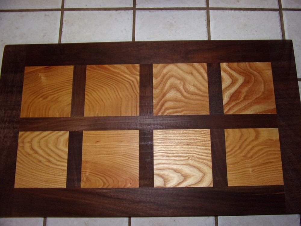 DECORATIVE CHARCUTERIE CUTTING BOARD SOLID WALNUT & HONEY LOCUS WEDDING HANDMADE