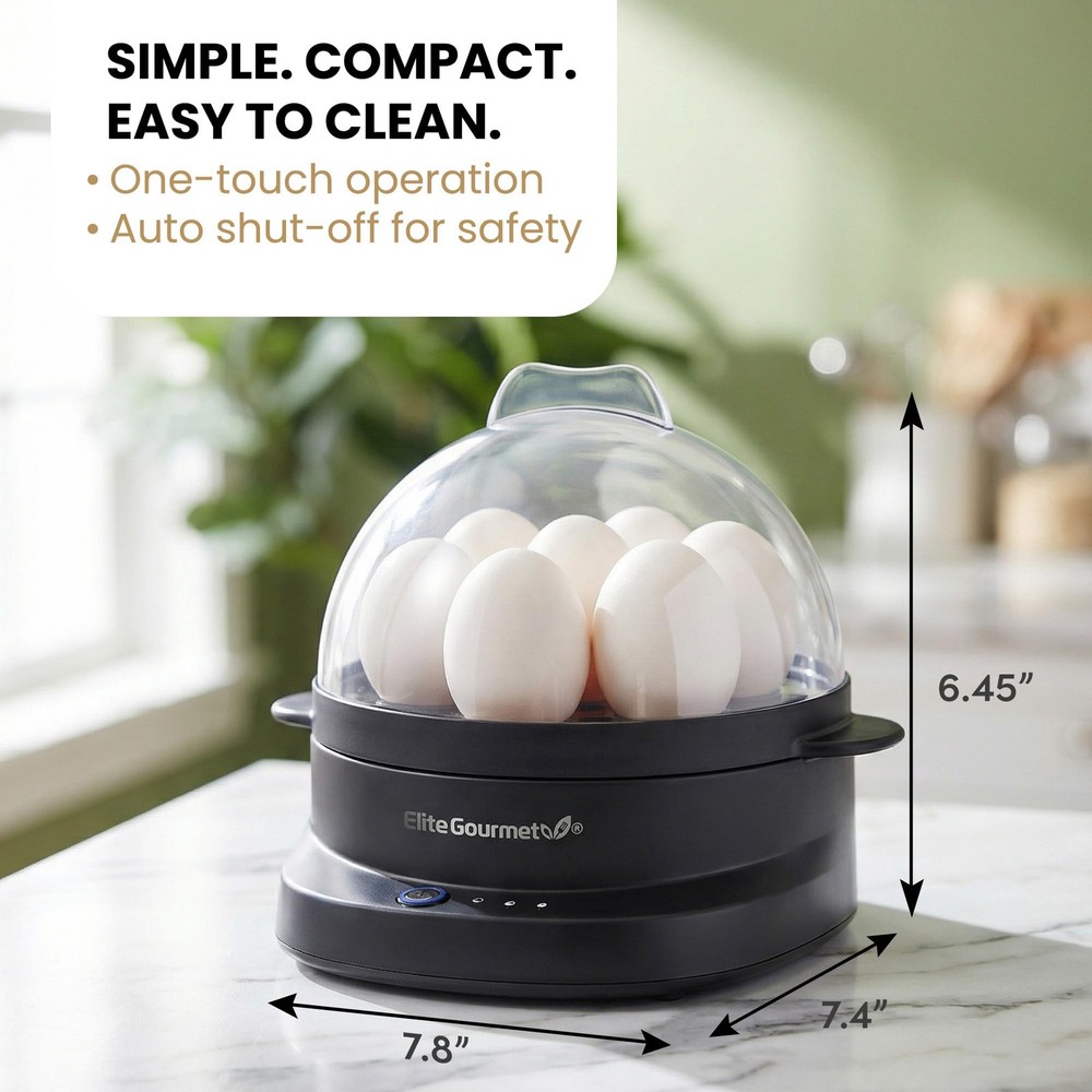 7-Egg Electric Egg Cooker with Voice Alerts – Soft, Medium & Hard-Boiled Eggs...