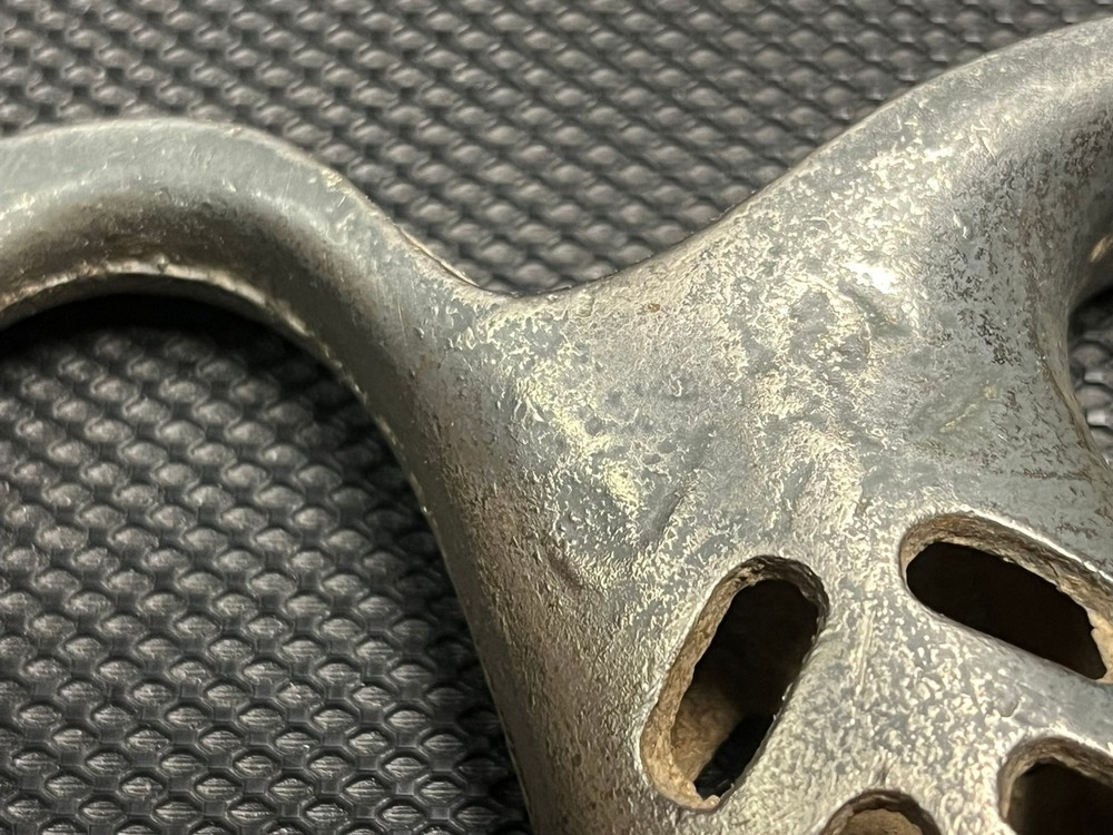 Vintage "OK" iron handled 30"-blade docking saw