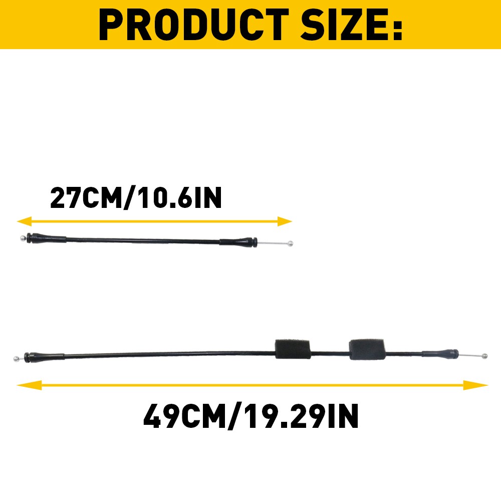Rear Cargo Right Door Latch Release Cables for 1992-2014 Ford E150 E250 E350 Van