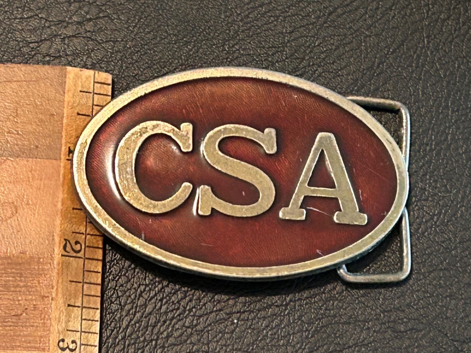 CSA belt buckle, reproduction