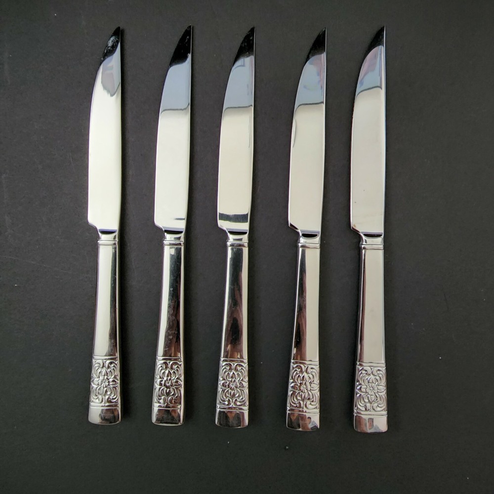 Reed & Barton Flatware Set Stainless Steel 5 PC Steak Knife Set
