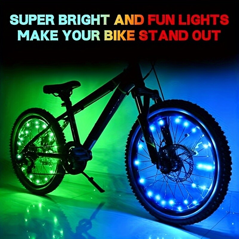 Bicycle Spoke Lights – Spinning Firewheel Effect for Night Rides