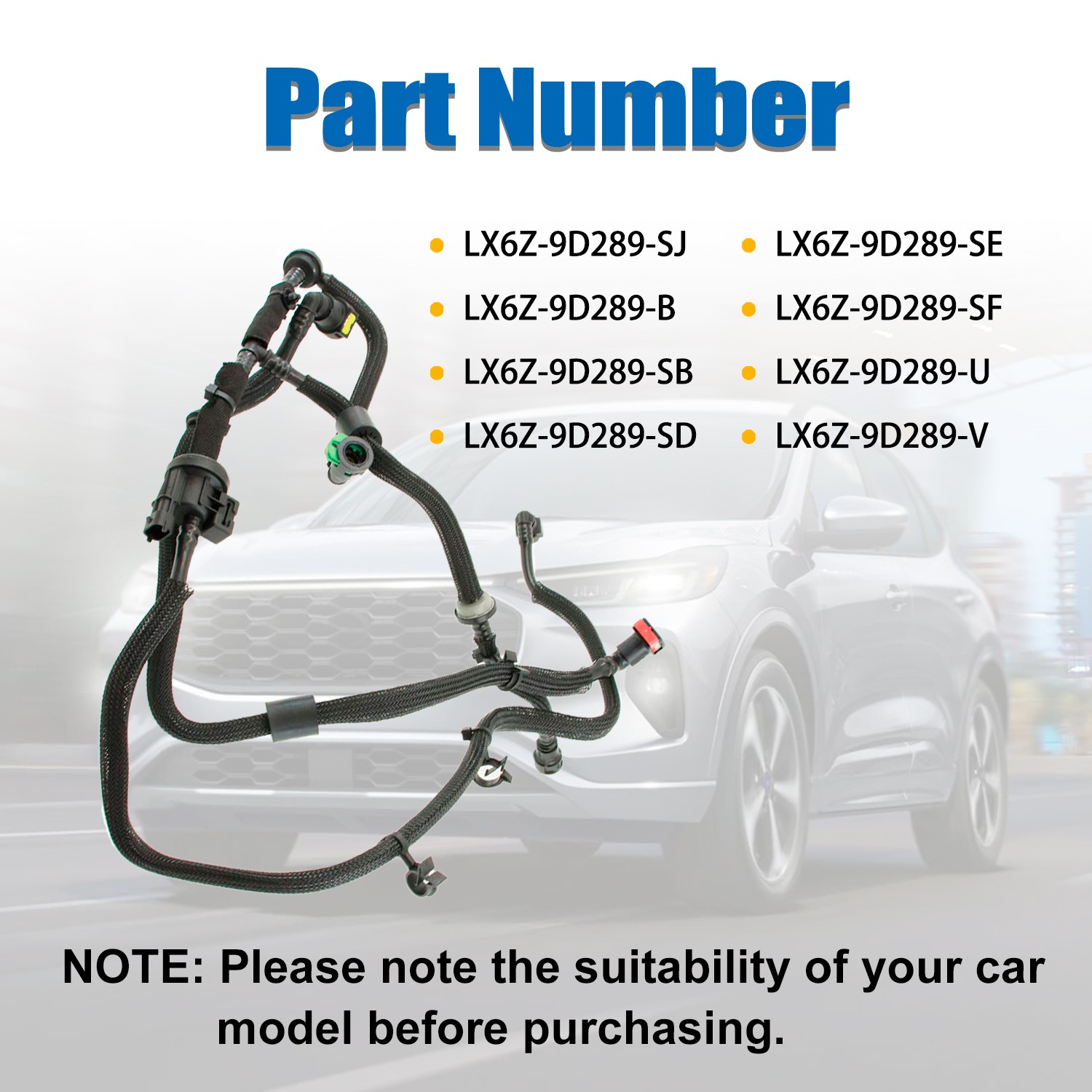 LX6Z-9D289-SJ FOR 2021-2024 Ford Bronco Sport 2.0L Fuel Vapour Separator Tube