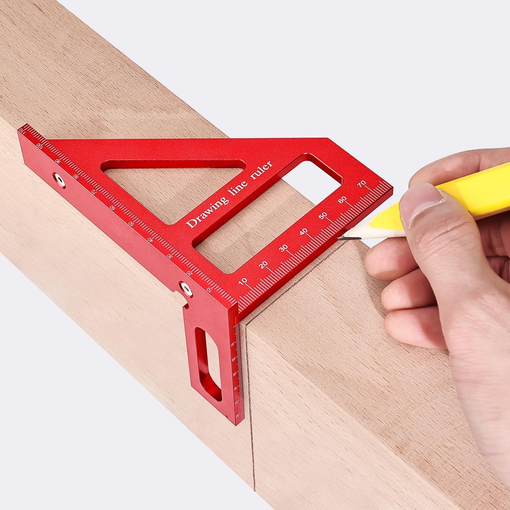 Mini 3D Multi-Angle Measuring Ruler, Precision Metric 45/90 Degree Carpenter ...