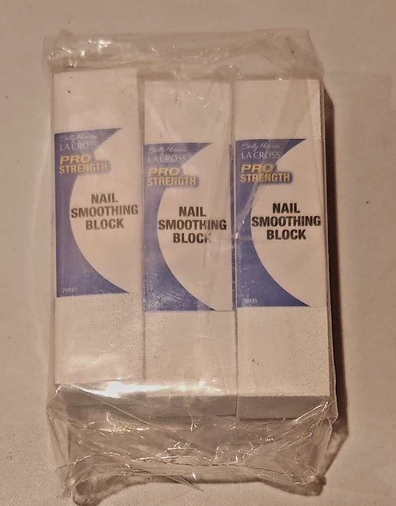 Nail smoothing block Sanding Shape Buff Smooth Nails Buffer pro strength WHITE