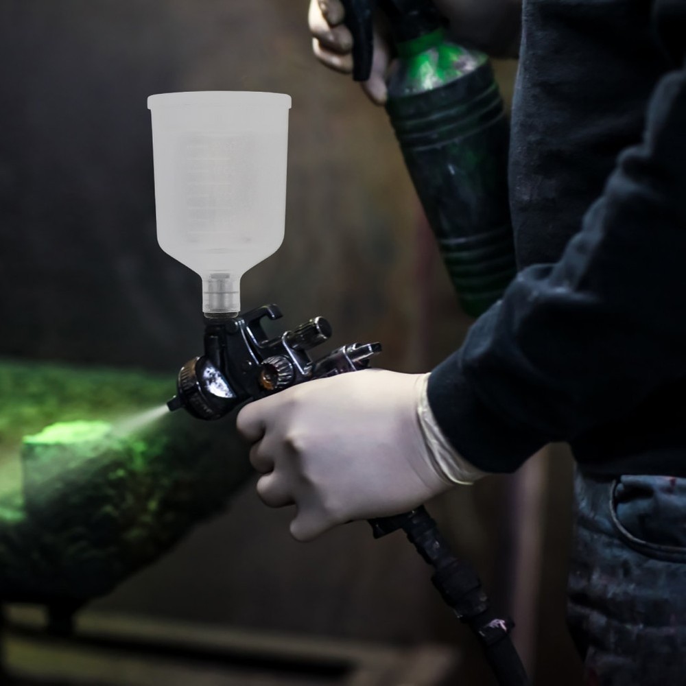 2 Pack Plastic Spray Paint Cup Pot Airbrush Replacement Part Container