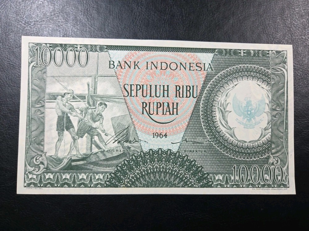 Indonesia 10000 rupiah  1964  P-101   Banknotes. Uncirculated