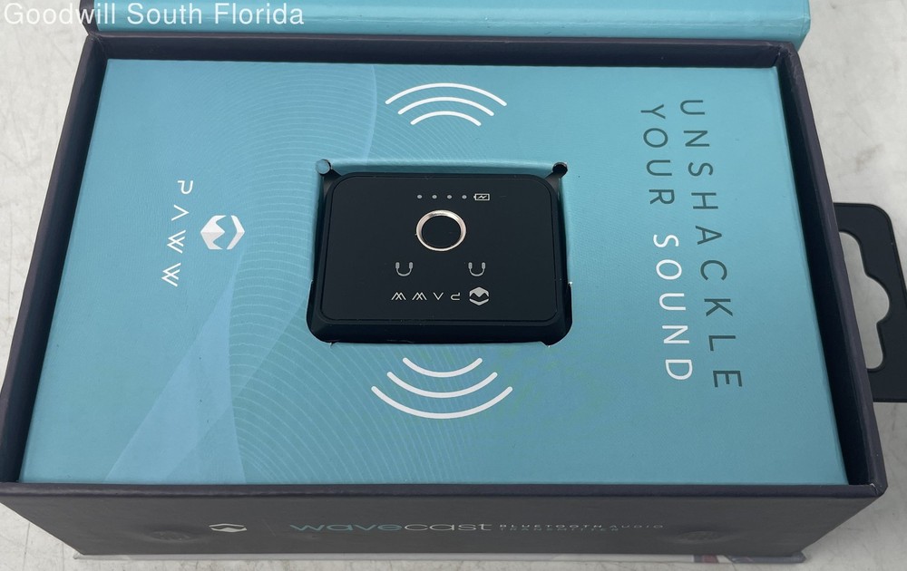 WaveCAST Black Wireless Home Receiver Bluetooth Audio Transmitter Not Tested