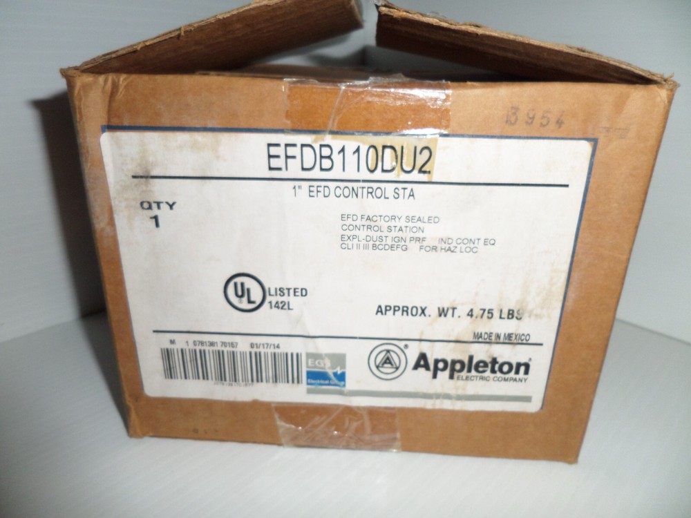 ⭐NEW IN BOX⭐ APPLETON EFDB110DU2 EXPLOSION PROOF START/STOP PUSH BUTTON 1"