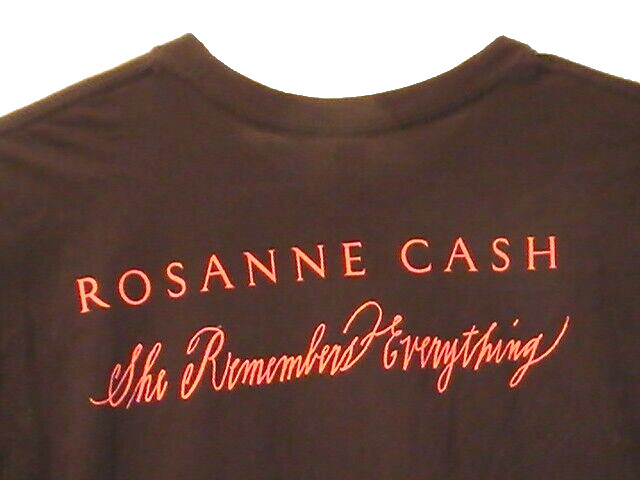 RARE Medium Rosanne Cash She Remembers Everything T Shirt Dagger Rose Petals