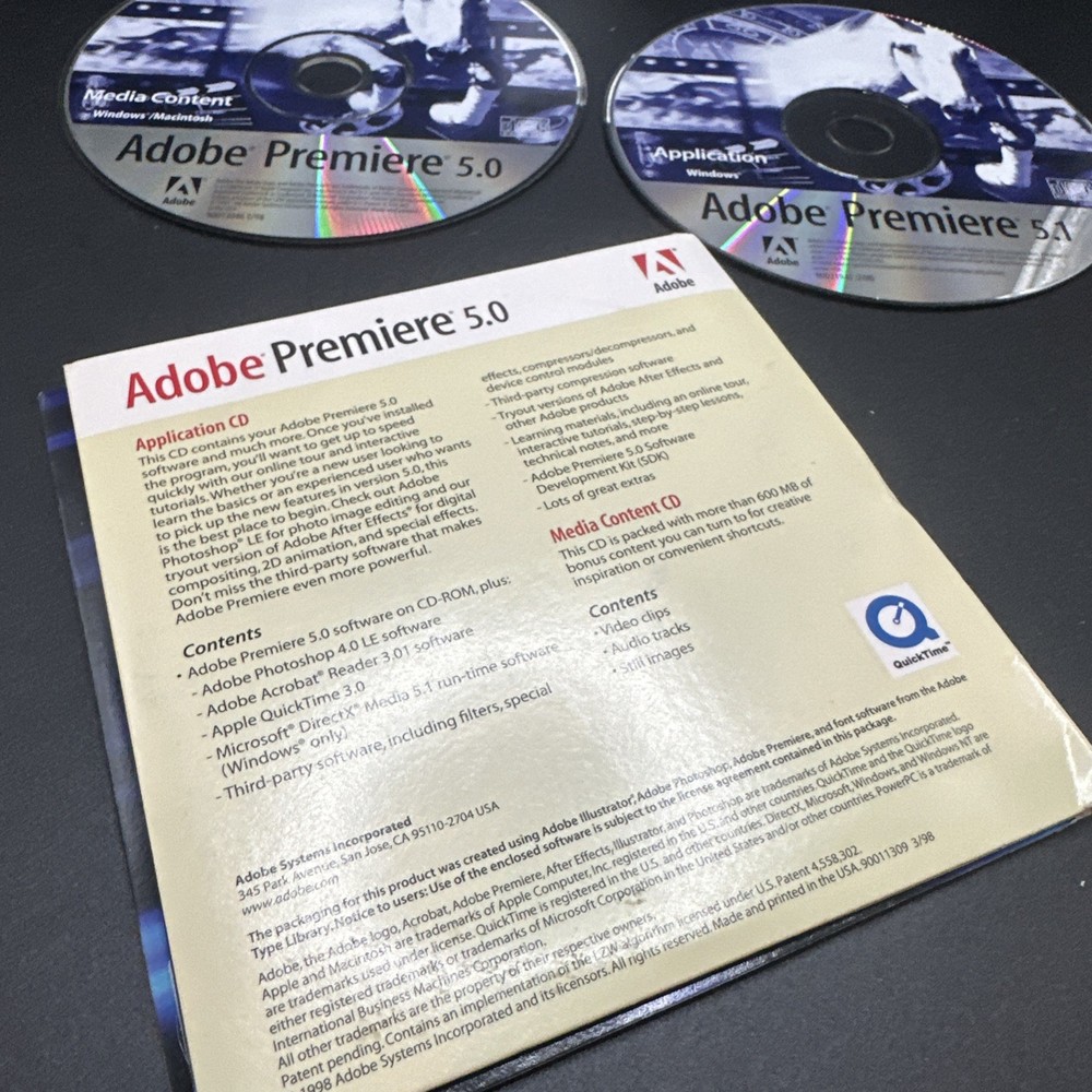 Adobe Premiere 5.0 / 5.1 Full Version for Windows 95 NT 4.0