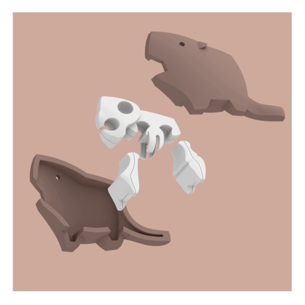 HALF FOREST: Beaver Magnetic Half Toy 3+