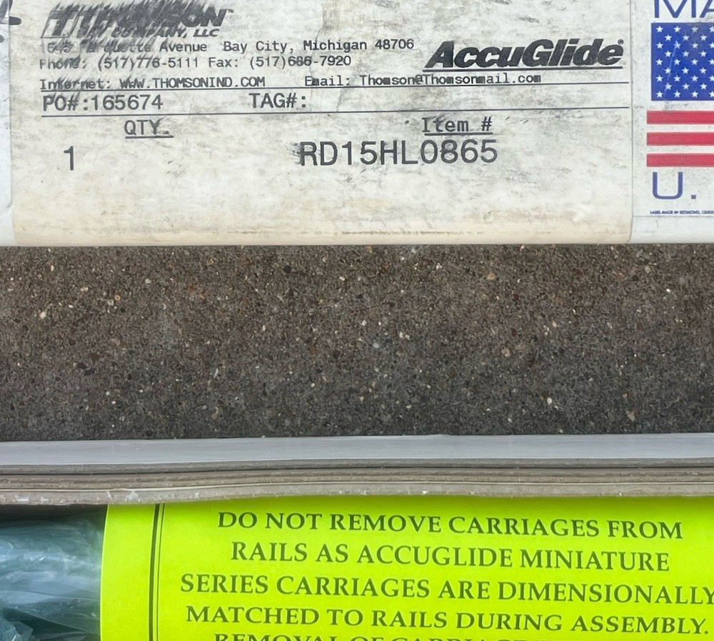 Thompson AccuGlide Linear Rail RD15HL0865