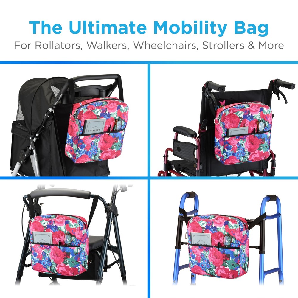 Walker Bag – Universal Storage Organizer for Rollators, Walkers, Wheelchairs ...