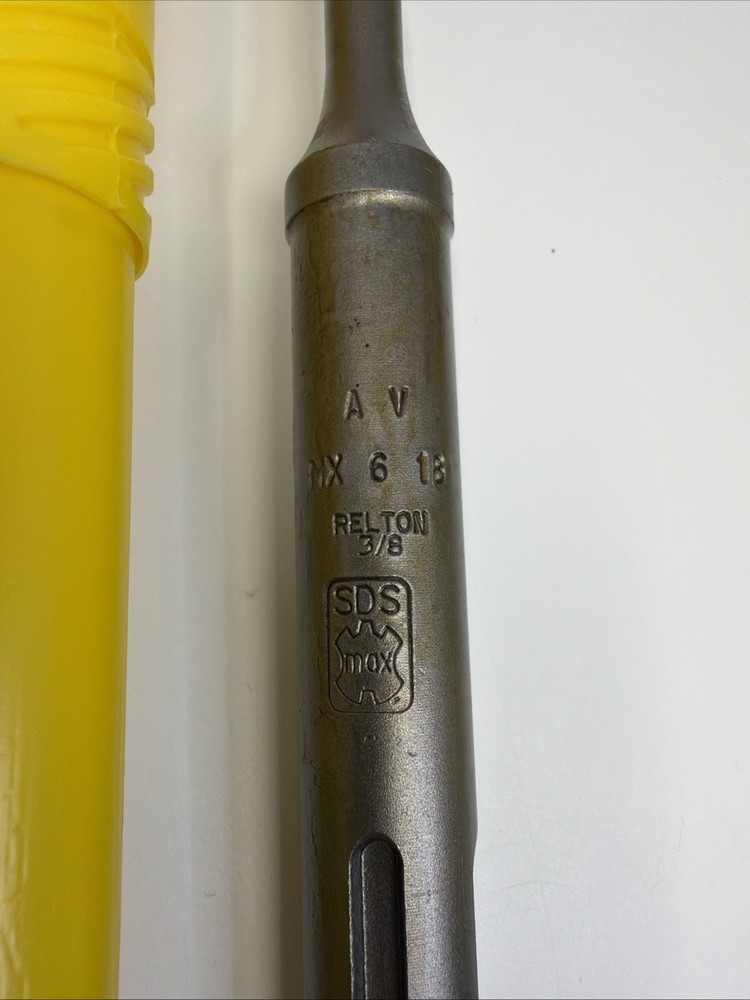 3/8" x 18" long Relton Single Cutter Hammer Bits SDS-Max MX-6-18