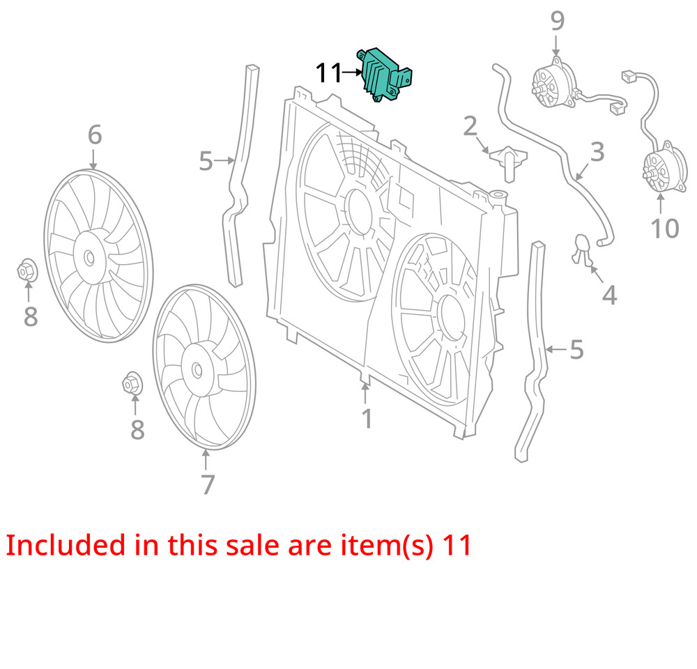 2007-2011 Lexus RX350 Computer Cooling Fan 8925730070