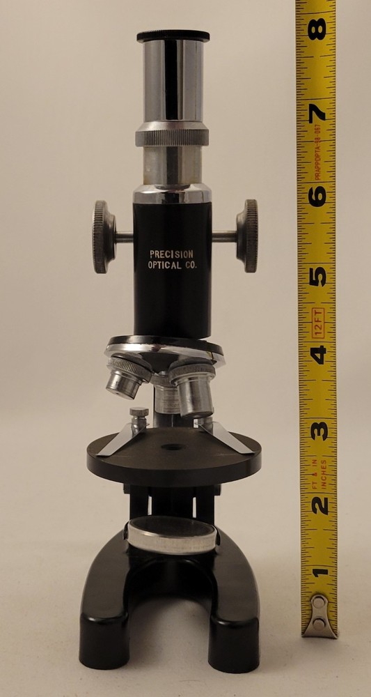 Vintage Precision Optical Co. Microscope Model 300 P with Traveling Case