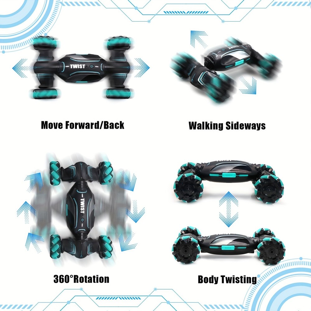 1pc 2.4G Remote - Controlled Deformable RC Twist Drift Car