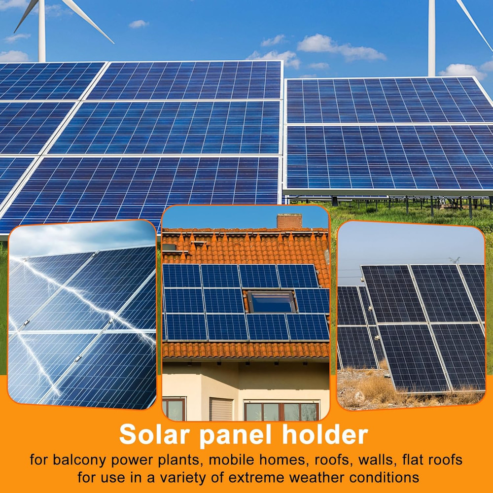 Solar Panel Mount, Aluminum Alloy Adjustable Solar Panel Tilt Mount Brackets, Bl