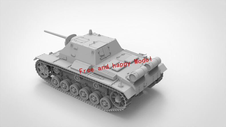 3D Printed Model 1/72 Soviet Su-76I Tank Model Unpainted-