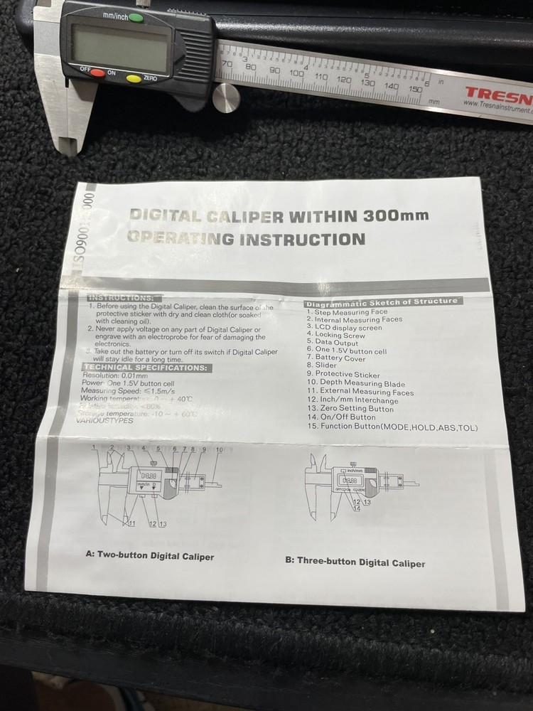New 6” Digital Electronic Caliper Measure w/ LCD Display Screen