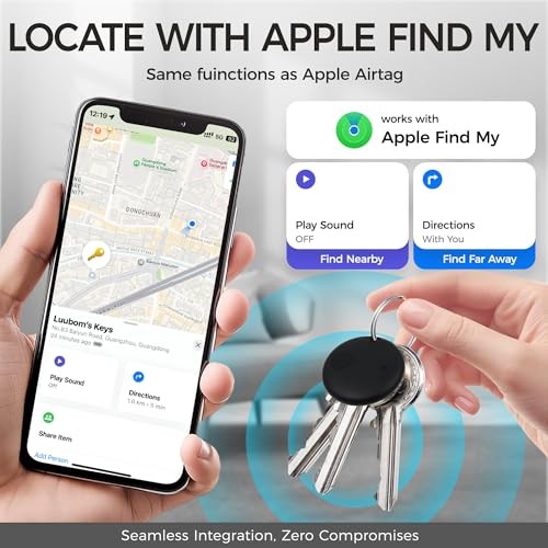 2-Pack Waterproof Air Tracker Tags - IP67 - 90dB - Bluetooth - Works