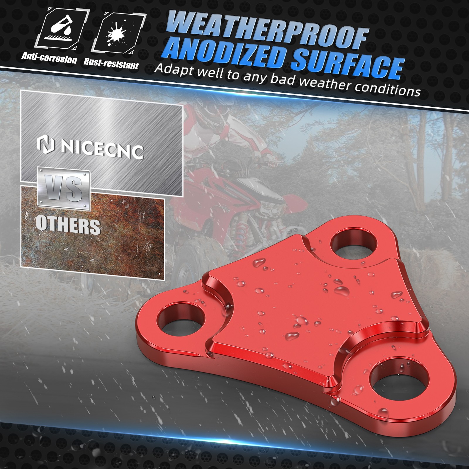 8MM Thickened Engine Mount Brackets For Honda TRX450R 06-09 TRX450ER 2006-2014