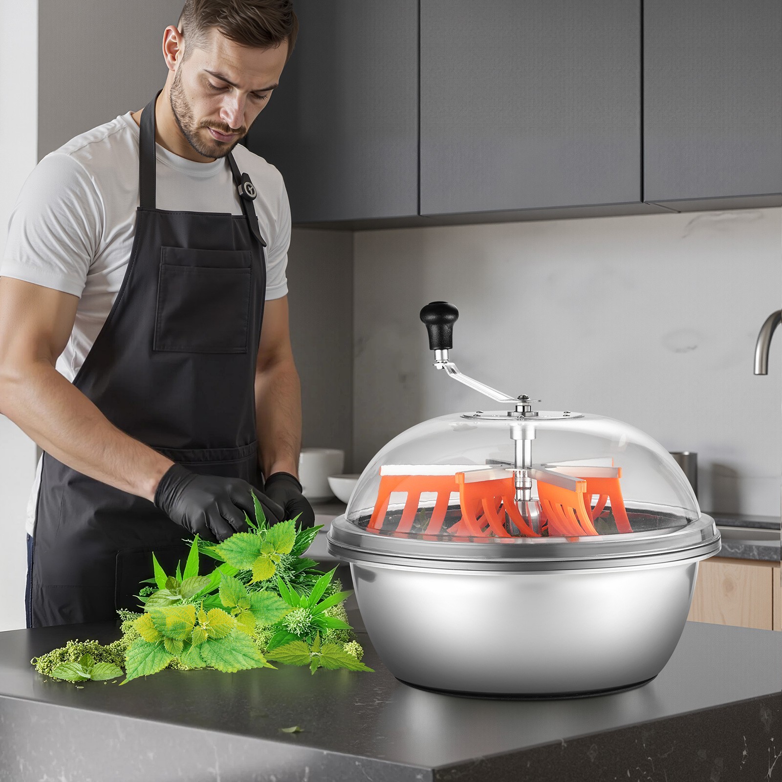 VEVOR 19" Manual Bud Leaf Trimmer 19 inch Bowl Hydroponic Bud Trimming Machine