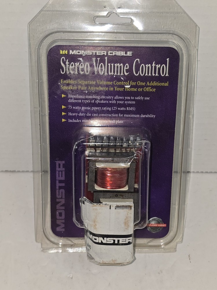 NEW Monster Cable Stereo Volume Control SVC-75 Decora Bone NOS
