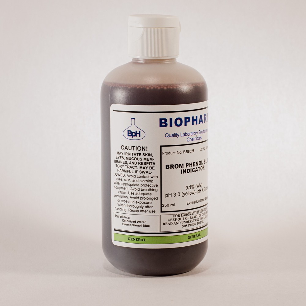 Bromophenol Blue Indicator 0.1% Aqueous Solution (250 mL)
