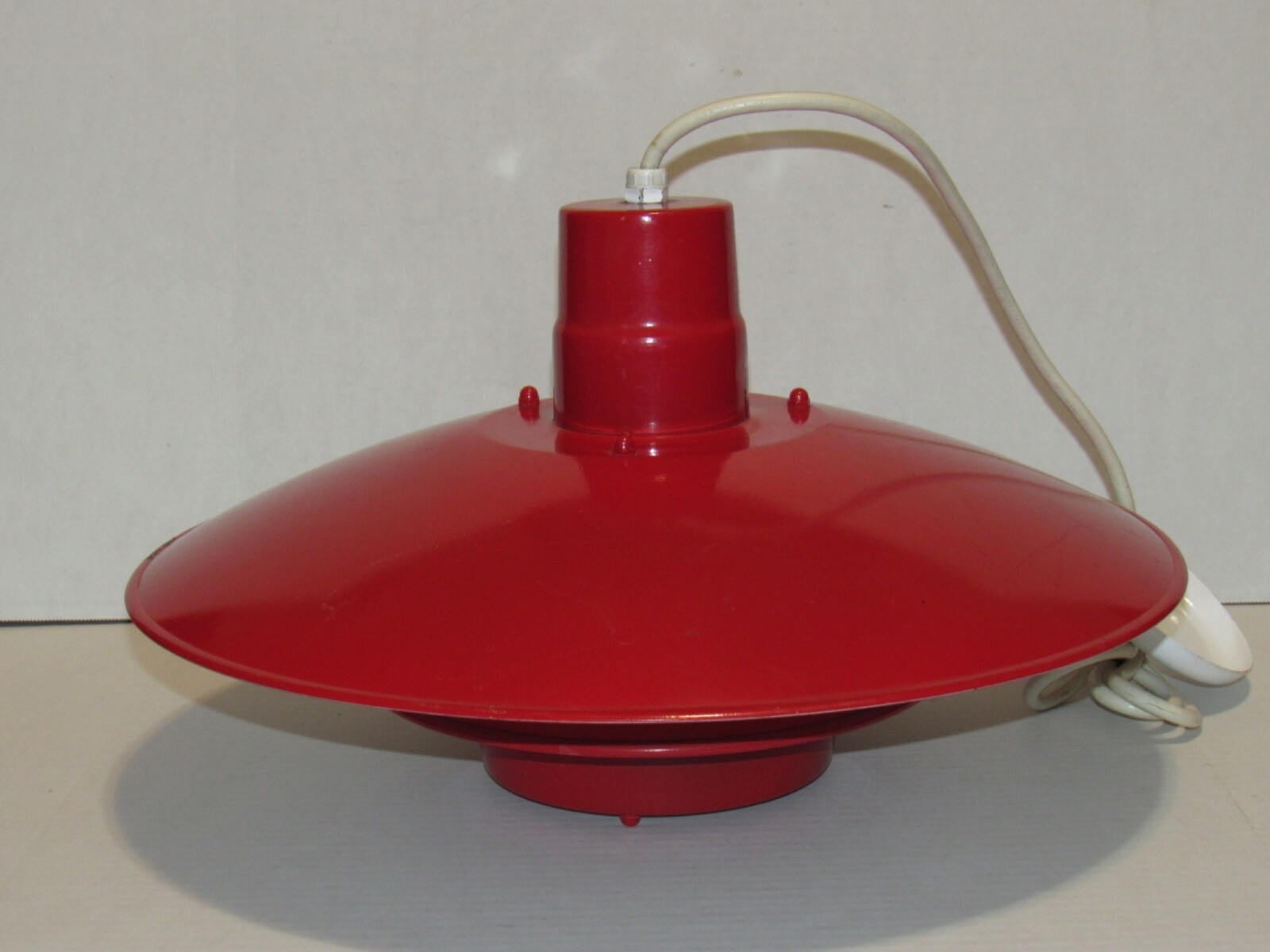 19" Industrial Metal Light Ceiling Lamp Shade Mid Century Barn Fixture RARE USA