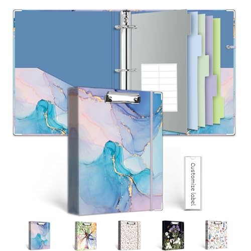 A5 Binder 3 Ring 1 Inch for 5.5"x8.5" Paper, Mini Three Ring Binders with