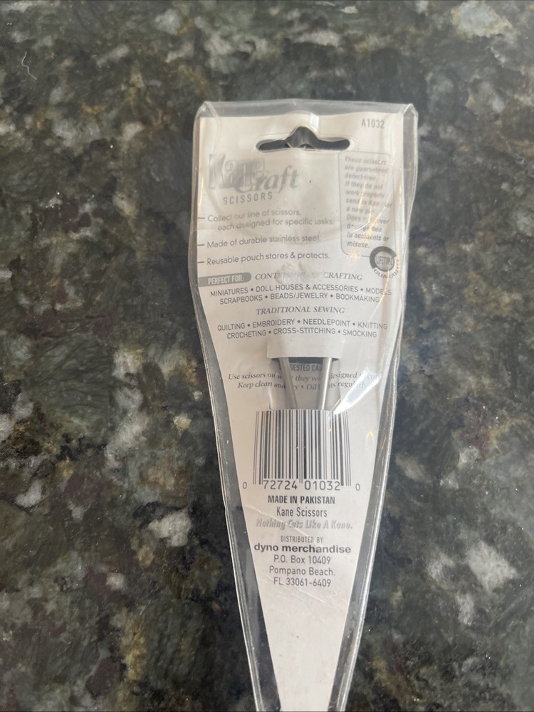 New Kane Craft Scissors 5” Spring Action Snip Stainless Steel A1032