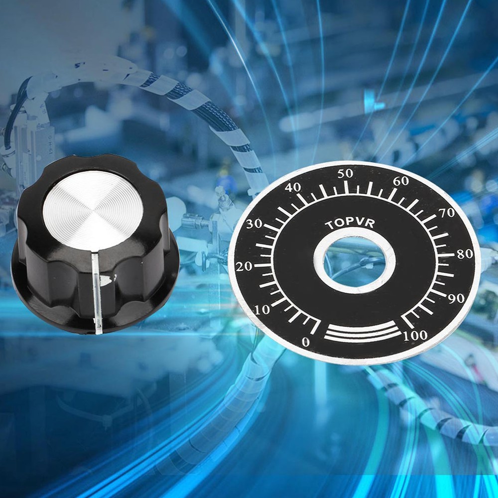 5 Knurled Potentiometer Knobs Durable Volume Control Cap DIY Accessories Premium