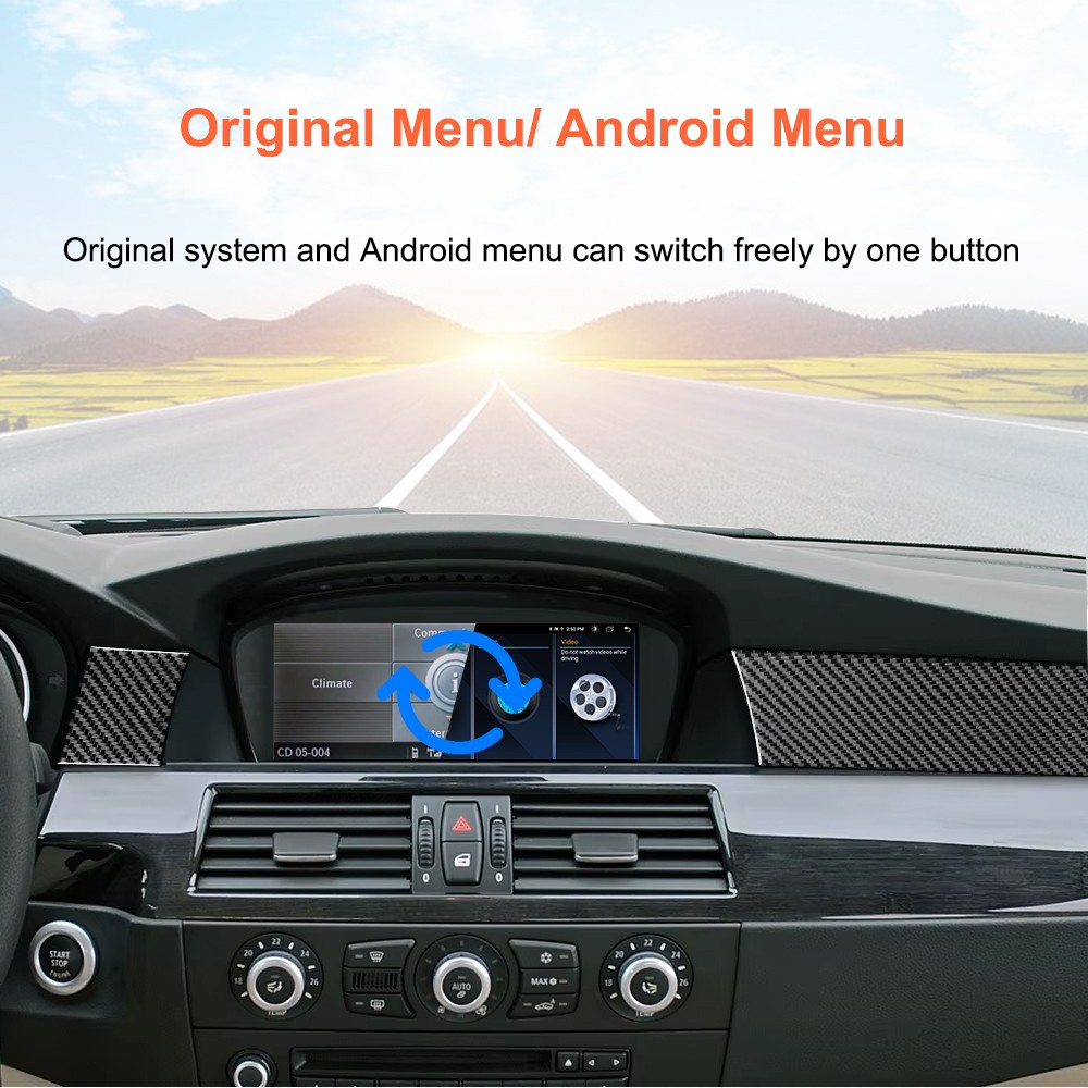 Wireless CarPlay Android Auto Touchscreen For BMW E90 E91 E92 E93 E60 E61 CCC